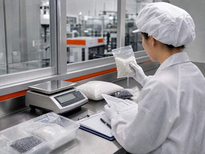 Incoming material inspection scene